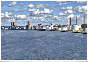 As we depart you can see the cement factories that run along the inlet.